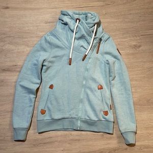 Wanakome Hestia Black Zip Cowl Neck Size M